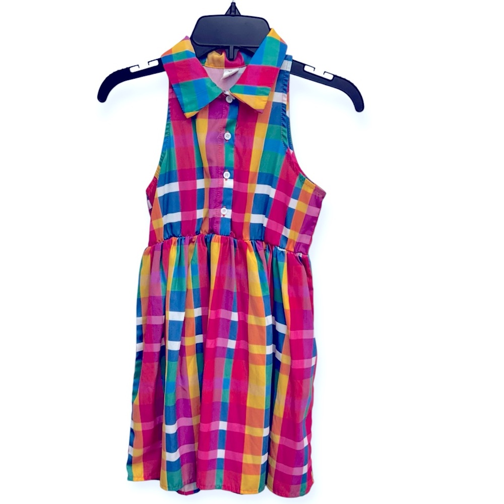 SHEIN Girls Halter Top Plaid Dress Size 8‎